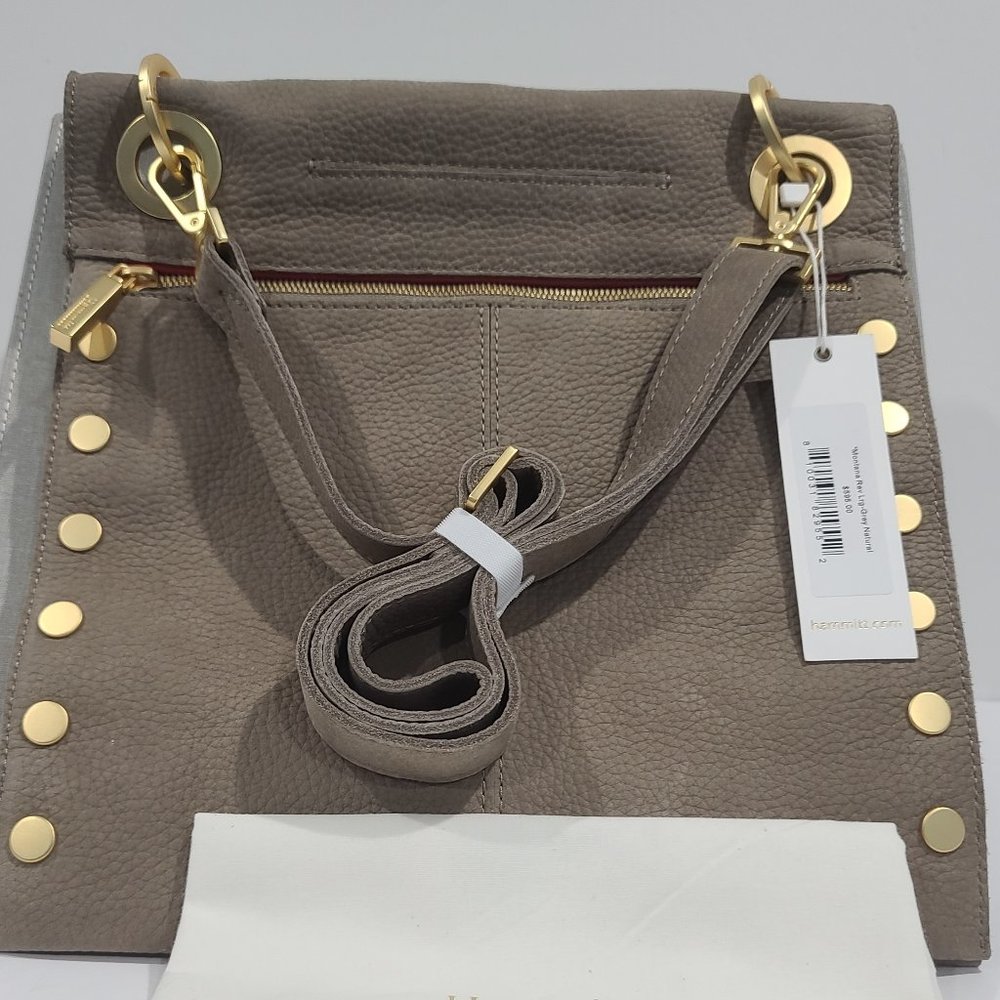 Hammitt Taupe Leather Crossbody with Gold Hardware - Picture 3 of 14